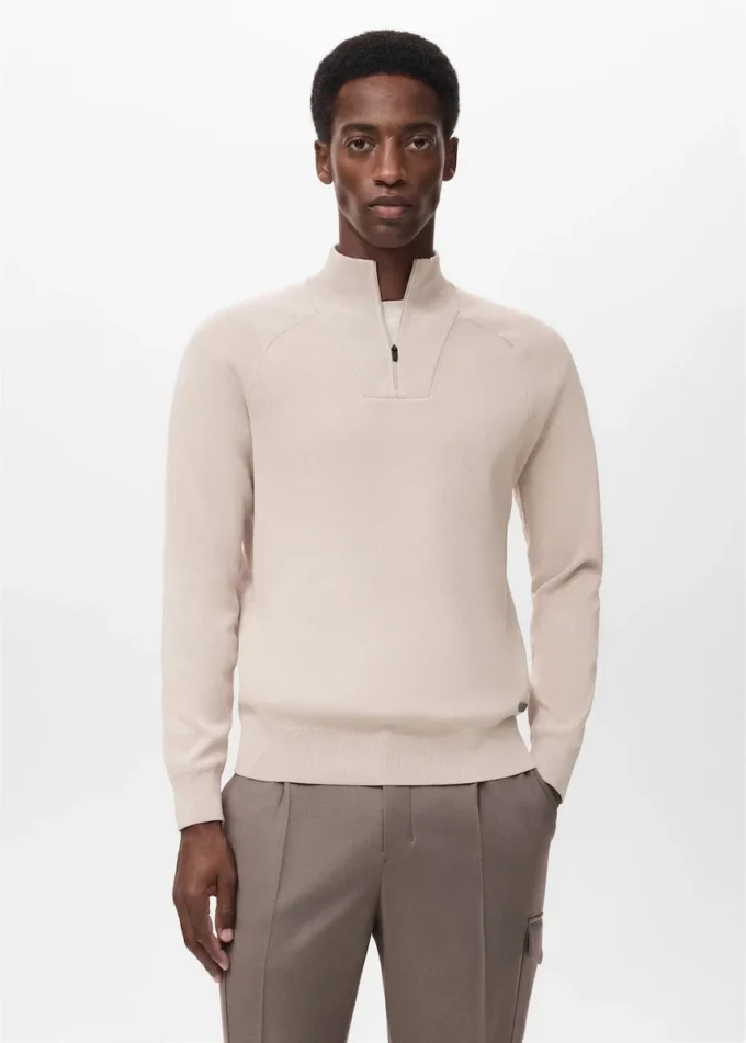 Prodyšný svetr se zipem