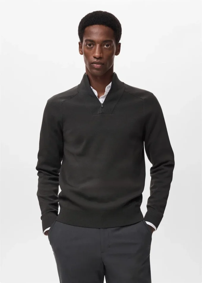 Prodyšný svetr se zipem