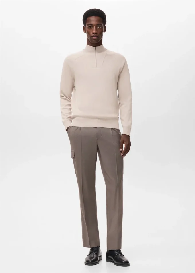 Prodyšný svetr se zipem