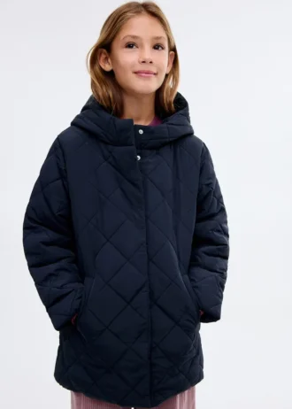 Prošívaná bunda s kosočtvercovým vzorem