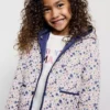 Prošívaná bunda s květinovým potiskem Prošívaná bunda s květinovým potiskem