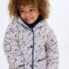 Prošívaná bunda s květinovým potiskem Prošívaná bunda s květinovým potiskem