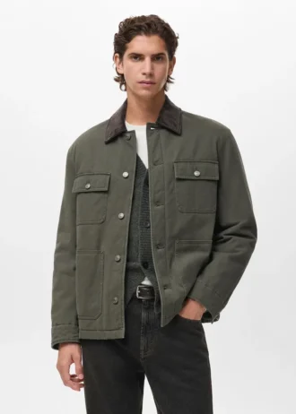 Prošívaná bunda s manžetovým límcem Prošívaná bunda s manžetovým límcem