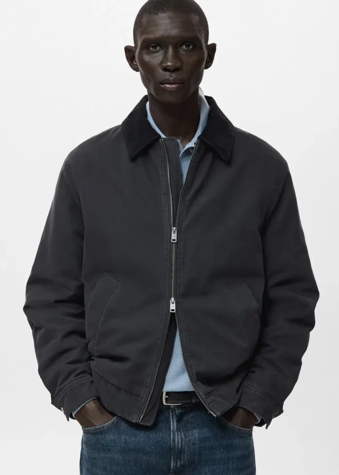 Prošívaná bunda s manžetovým límcem Prošívaná bunda s manžetovým límcem