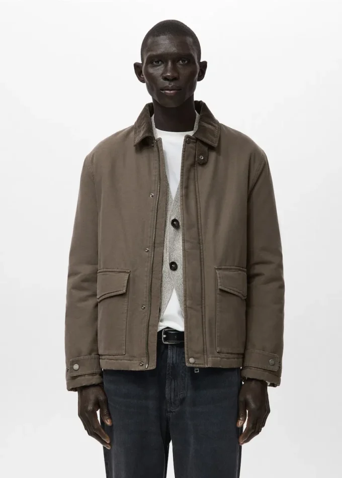 Prošívaná bunda s manžetovým límcem Prošívaná bunda s manžetovým límcem