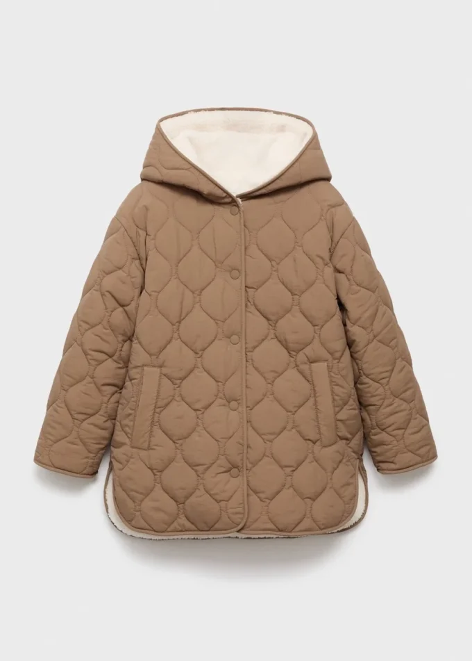 Prošívaný dlouhý kabát Prošívaný dlouhý kabát