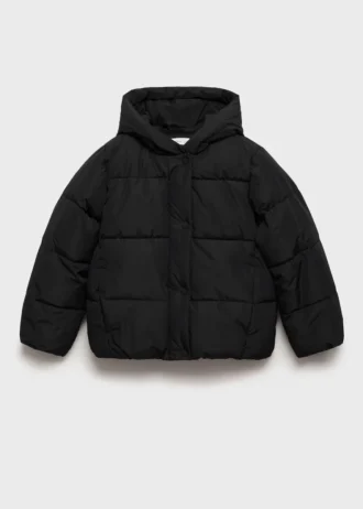 Prošívaný kabát s kapucí