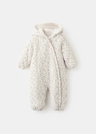 Prošívaný svetr s květinovým vzorem