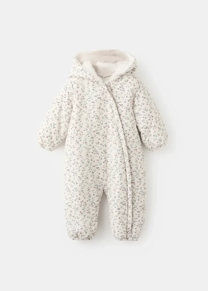 Prošívaný svetr s květinovým vzorem Prošívaný svetr s květinovým vzorem