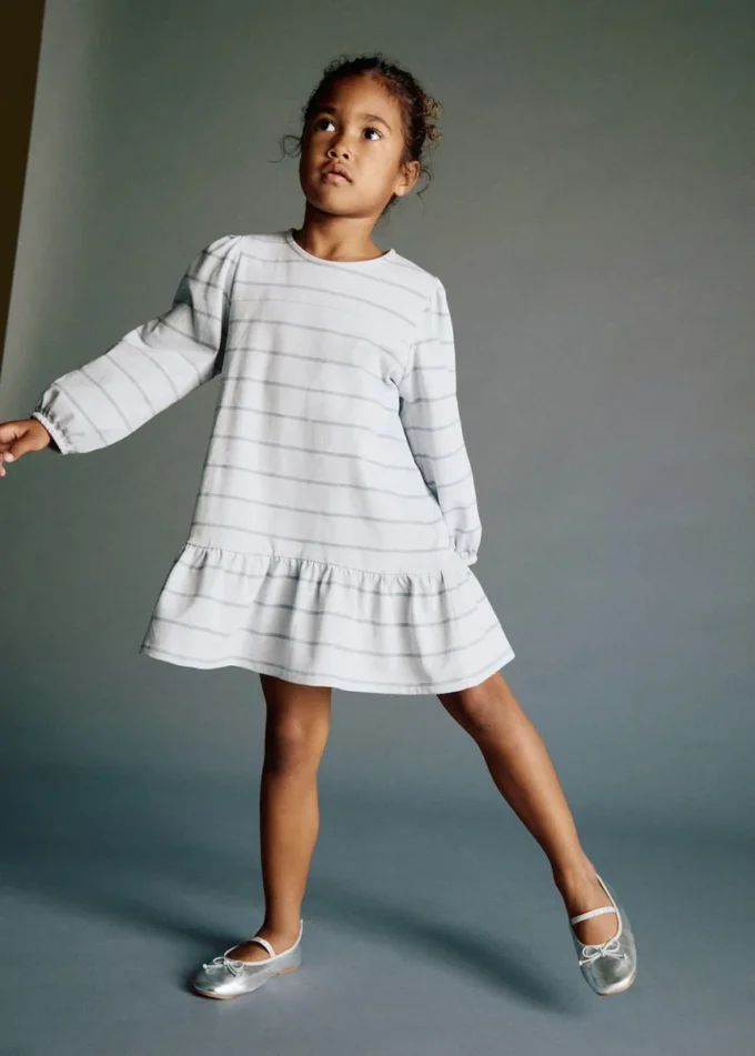 Pruhované šaty z bavlněné směsi