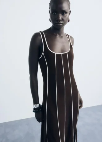 Pruhované bavlněné šaty