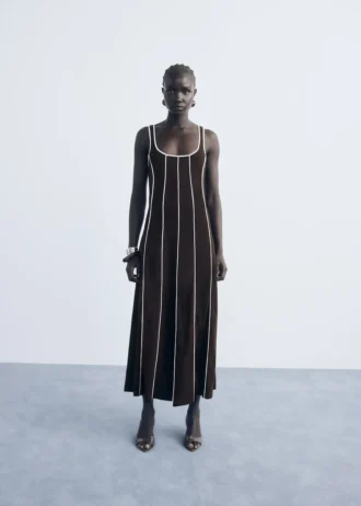 Pruhované bavlněné šaty