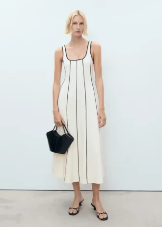 Pruhované bavlněné šaty