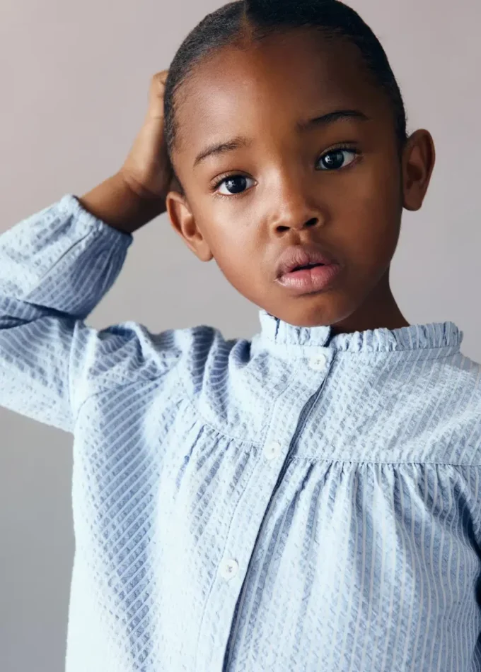 Pruhovaná bavlněná halenka Pruhovaná bavlněná halenka