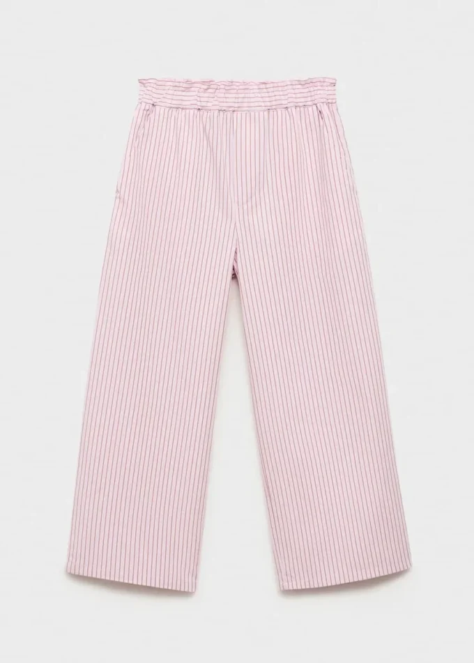 Pruhované bavlněné kalhoty