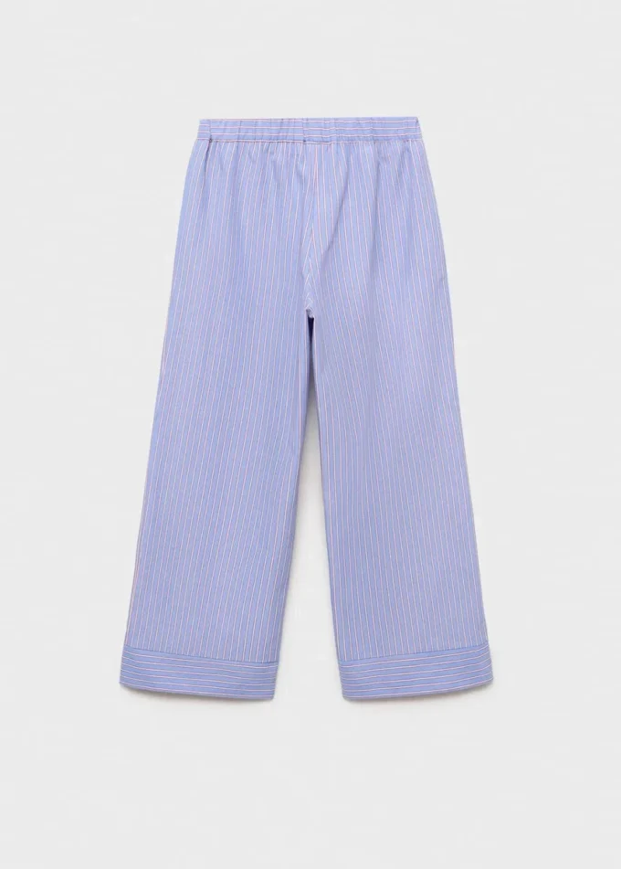 Pruhované bavlněné kalhoty