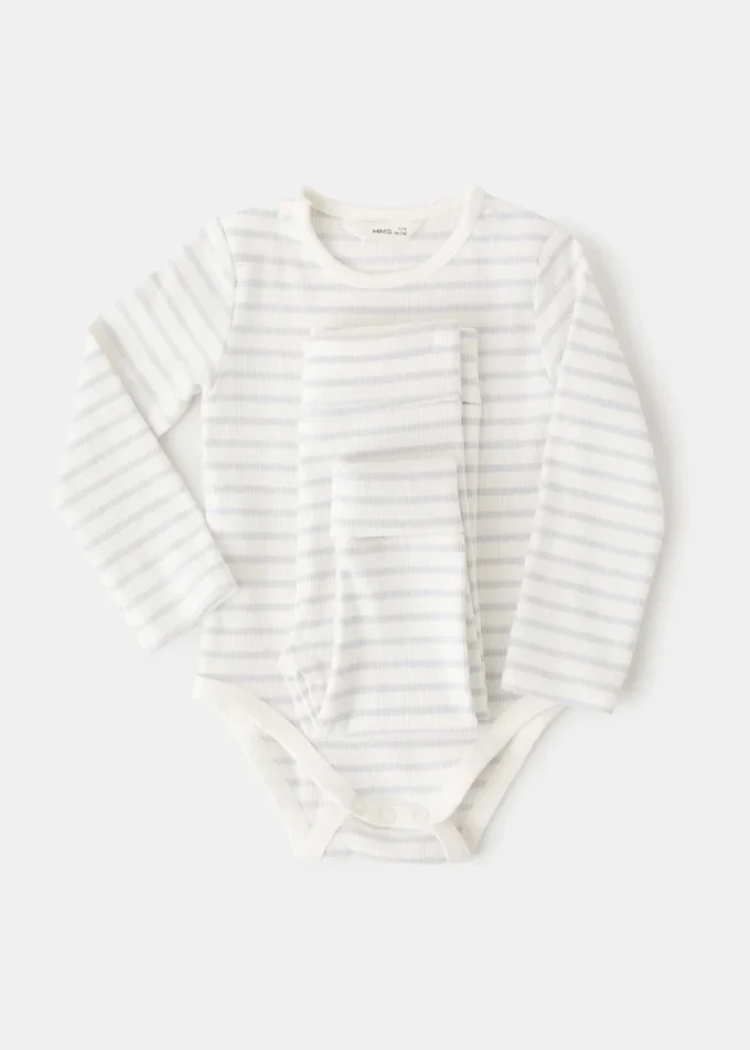 Pruhované bavlněné legíny Pruhované bavlněné legíny