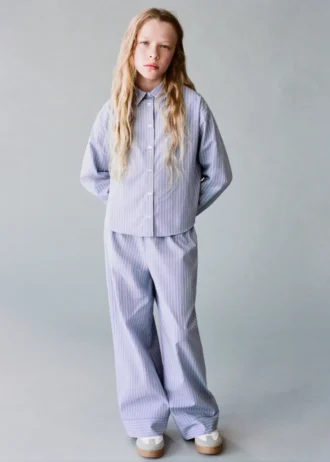 Pruhované bavlněné kalhoty Pruhované bavlněné kalhoty