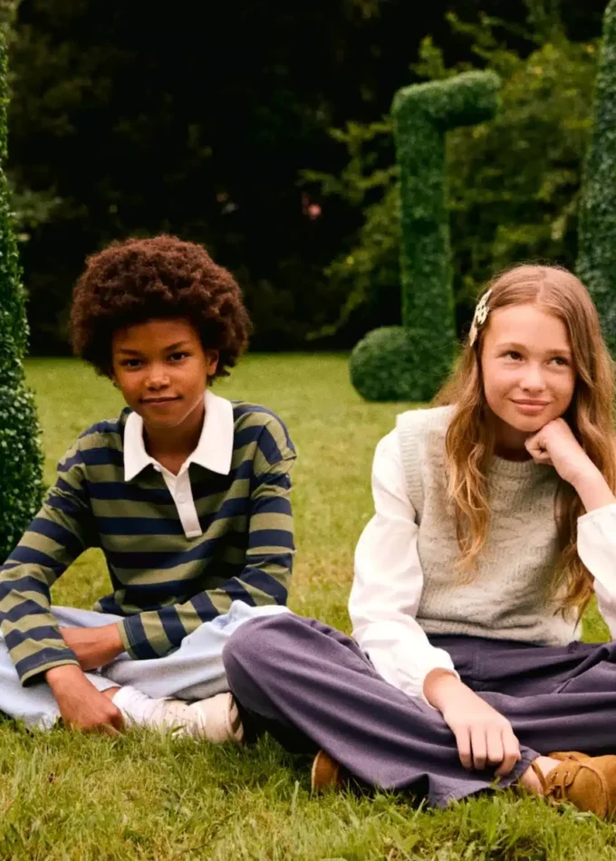 Pruhované bavlněné polo tričko Pruhované bavlněné polo tričko