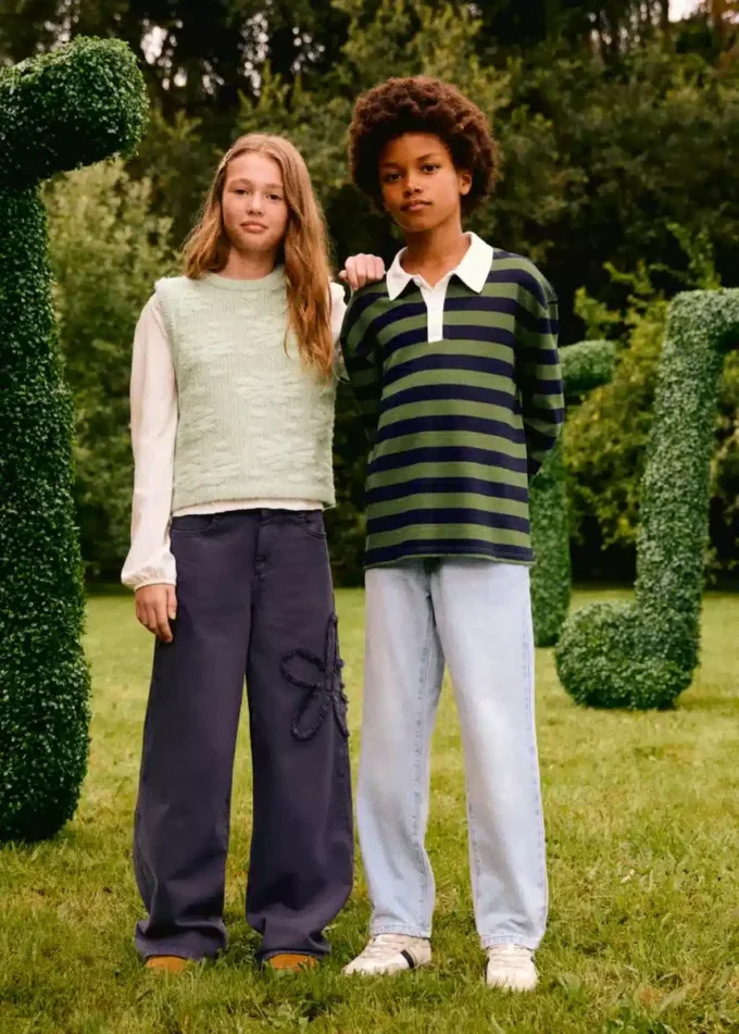 Pruhované bavlněné polo tričko Pruhované bavlněné polo tričko