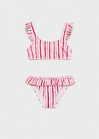 Pruhované bikiny s volánky