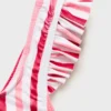 Pruhované bikiny s volánky Pruhované bikiny s volánky