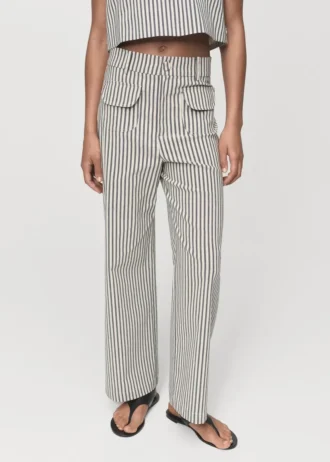Pruhované kalhoty s kapsami