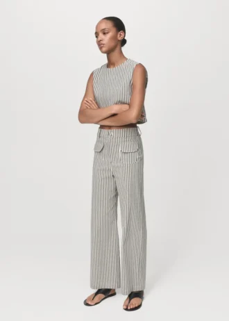 Pruhované kalhoty s kapsami