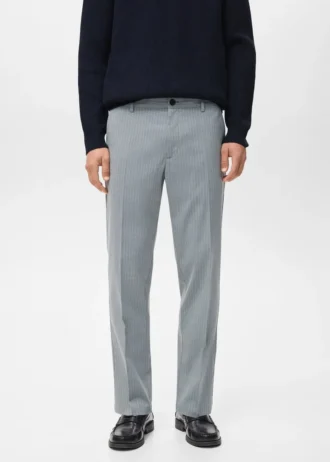 Pruhované kalhoty slim fit