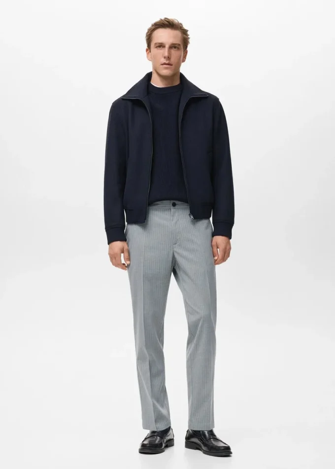 Pruhované kalhoty slim fit Pruhované kalhoty slim fit