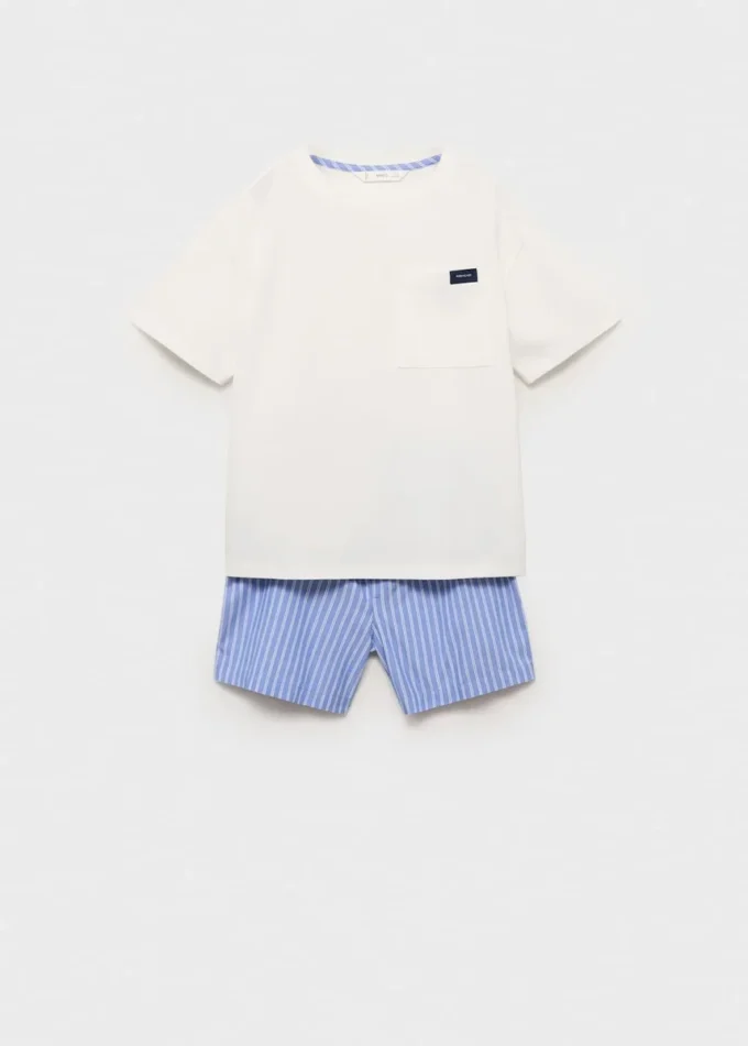 Pruhované krátké pyžamo Pruhované krátké pyžamo