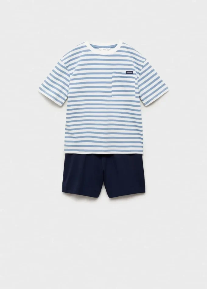 Pruhované krátké pyžamo Pruhované krátké pyžamo