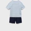 Pruhované krátké pyžamo Pruhované krátké pyžamo