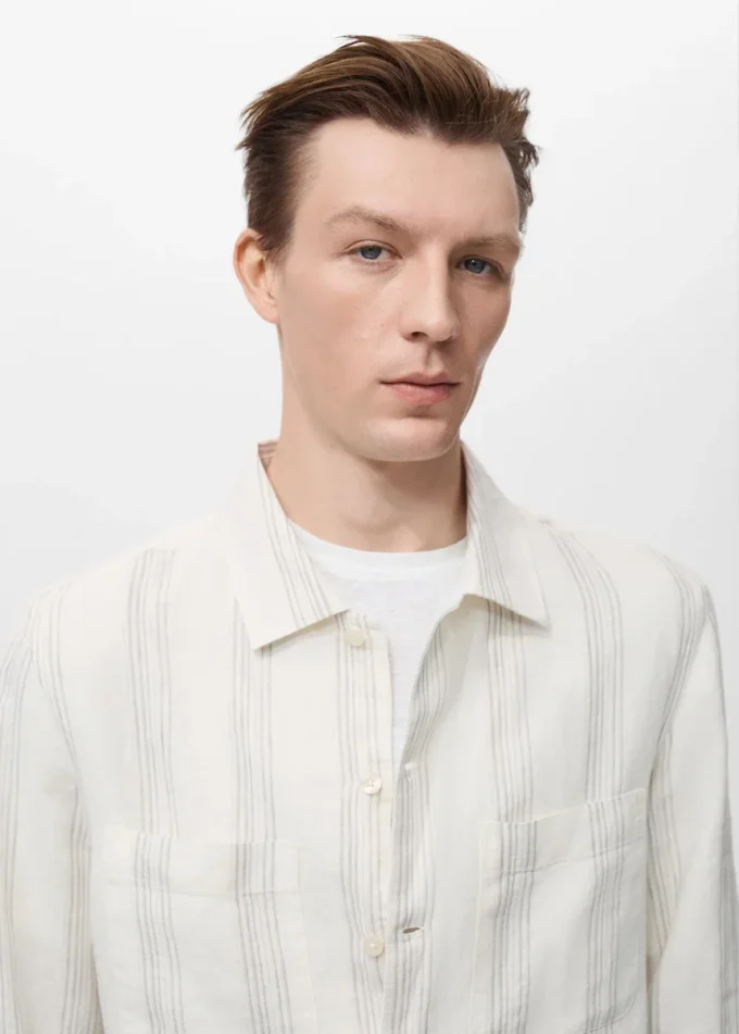 Pruhovaná lněná košile Pruhovaná lněná košile