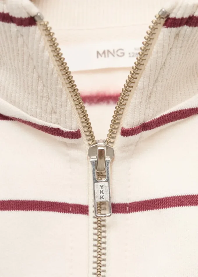 Pruhovaná mikina s potiskem sloganu Pruhovaná mikina s potiskem sloganu