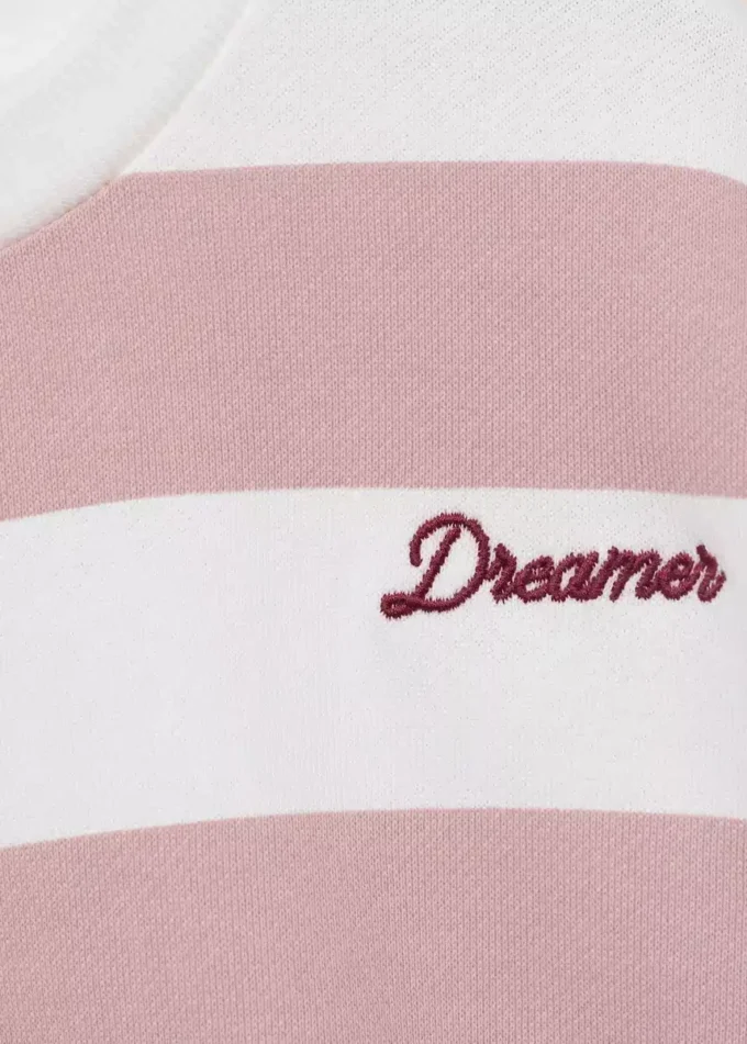 Pruhovaná mikina s vyšívaným detailem Pruhovaná mikina s vyšívaným detailem