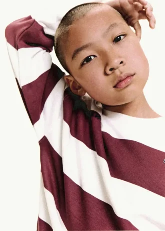 Pruhovaná mikina ze směsi bavlny Pruhovaná mikina ze směsi bavlny