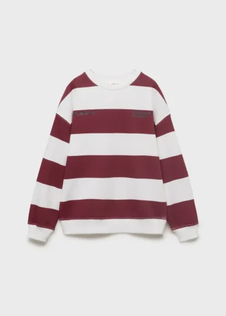 Pruhovaná mikina ze směsi bavlny Pruhovaná mikina ze směsi bavlny