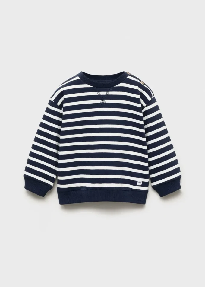 Pruhovaná mikina ze směsi bavlny Pruhovaná mikina ze směsi bavlny