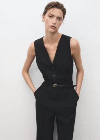 Pruhovaný overal s páskem