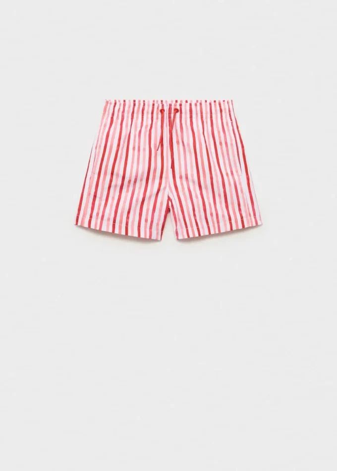 Pruhované plavky se stahovací šňůrkou