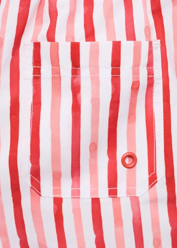 Pruhované plavky se stahovací šňůrkou