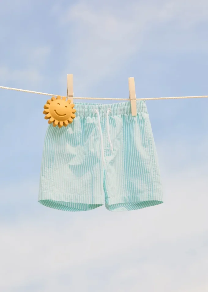 Pruhované plavky seersucker