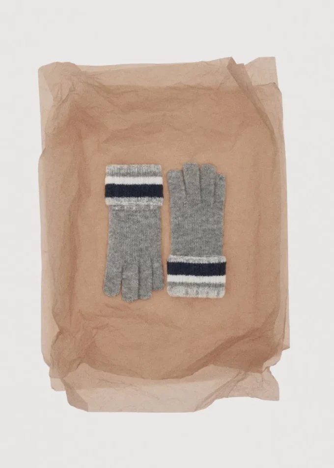 Pruhované pletené rukavice Pruhované pletené rukavice