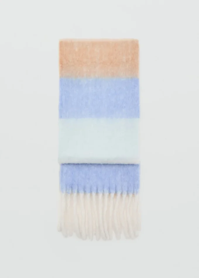 Pruhovaný pletený šátek