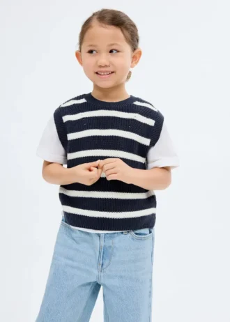 Pruhovaná pletená vesta Pruhovaná pletená vesta