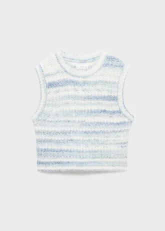 Pruhovaná pletená vesta