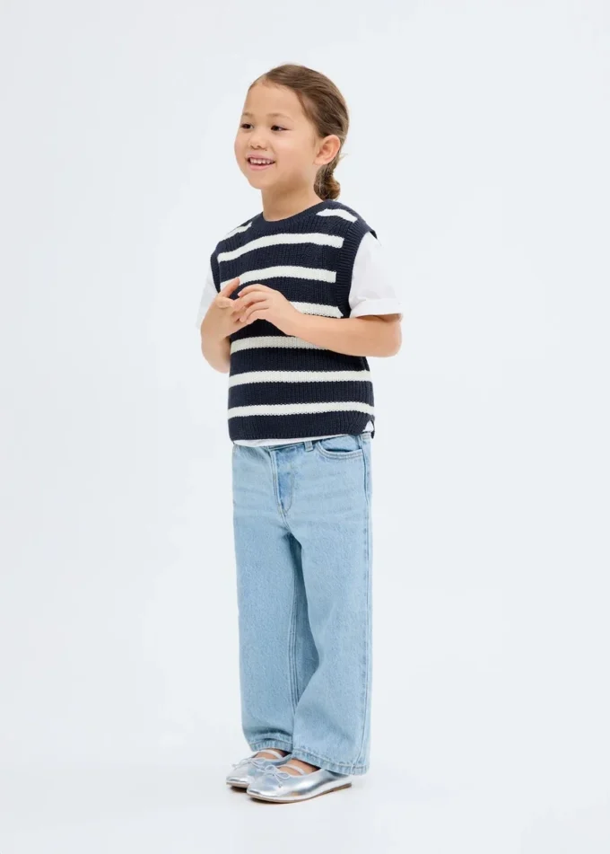 Pruhovaná pletená vesta Pruhovaná pletená vesta