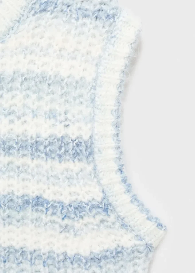 Pruhovaná pletená vesta Pruhovaná pletená vesta