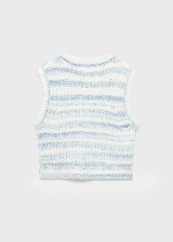 Pruhovaná pletená vesta Pruhovaná pletená vesta